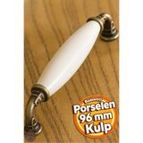 Badem10 Gül Porselen Eskitme Antik Sarı 96 Mm Mobilya Mutfak Çekmece Dolap Kulpu Kulbu