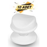 Badem10 Gülkumru Kapı Tokmağı Kapı Topuzu Babası Kolu Beyaz 10 Metal Tokmak