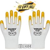 BADEM10 Handy Hn-15 Nitril Kaplama Iş Eldiveni Sanayi Inşaat Usta Eldiven 10/xl (12 Çift)