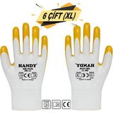 BADEM10 Handy Hn-15 Nitril Kaplama Iş Eldiveni Sanayi Inşaat Usta Eldiven 10/xl (6 Çift)