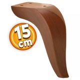 Badem10 Harvey Lüks 15 cm Kahverengi Ahşap Desenli Baza Mobilya Kanepe Sehpa TV Ünitesi Koltuk Ayağı