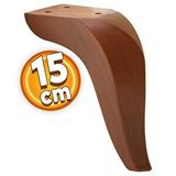 Badem10 Harvey Lüks 15 cm Kahverengi Ahşap Desenli Baza Mobilya Kanepe Sehpa TV Ünitesi Koltuk Ayağı