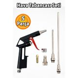 Badem10 Hava Tabanca Seti 5 Parça Üfleme Temizleme Tabancası Hortum Uçlu Kompresör Aksesuar Seti