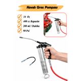 Badem10 Havalı Gres Yağ Pompası Tabancası 14 Oz Uç Meme 400 cc El Tipi Yağlama Bakım 90 Psi