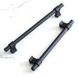 Badem10 Hisar 192 mm Siyah Kulp Mobilya Çekmece Mutfak Dolap Kapak Dolabı Kulbu Kulpları Kulpu Metal 19.2 mm