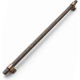 Badem10 Hisar Antik Sarı Metal Kulp 512 mm Tırtıklı Desen Mobilya Çekmece Mutfak Dolabı Dolap Kulpları Kulbu