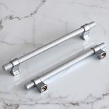 Badem10 Hisar Krom Renk Metal Kulp 160 mm Tırtıklı Desen Çekmece Mobilya Mutfak Dolabı Dolap Kulpları Kulbu