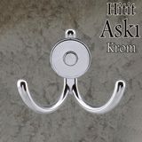 Badem10 Hitit Askı Askılık Metal Krom Vestiyer Duvar Askısı Dolap Elbise Askılığı