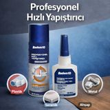 Badem10 Hızlı Yapıştırıcı 400 ml Sprey Güçlü Formül Profesyonel Çok Amaçlı Kullanım Ahşap Metal Plastik - Şeffaf - 1 Adet