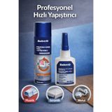 Badem10 Hızlı Yapıştırıcı 400 ml Sprey Güçlü Formül Profesyonel Çok Amaçlı Kullanım Ahşap Metal Plastik