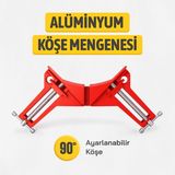 Badem10 Hobi Profesyonel İşler İçin (1 Adet) Kırmızı Alüminyum Köşe Birleştirme Mengenesi İşkence