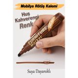Badem10 Huş Kahverengi Renk Mobilya Rötuş Kalem Ahşap Masa Sehpa Dolap Parke Çizik Giderir Çatlak Kapatır