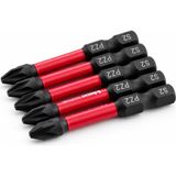 Badem10 Impact Bits Uç 50 mm Pz2 Tayvan Çeliği Mıknatıslı Pozidriv Manyetik 1/4" Matkap Ucu 5 cm Uzunluk - Gümüş