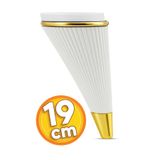 Badem10 Iron Lüks Mobilya Kanepe Berjer Tv Ünitesi Konsol Koltuk Ayağı 19 Cm Beyaz Gold Ayakları