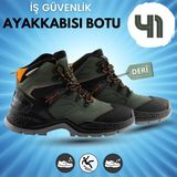 Badem10 Iş Botu Ayakkabısı Yeşil 41 Numara Bahçecilik Tarım Ziraat Çiftçi Kış Güvenlik Ayakkabı Bot