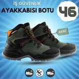 Badem10 İş Botu Ayakkabısı Yeşil 46 Numara Bahçecilik Tarım Ziraat Çiftçi Kış Güvenlik Ayakkabı Bot