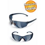 Badem10 Iş Güvenlik Güvenliği Gözlüğü Uv Koruyucu Silikonlu Gözlük S1100 Füme Ürünleri
