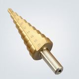 Badem10 Kademeli Matkap Ucu 4 20 mm Titanyum Kaplama Metal Sac Delme Spiral Uç Seti Konik Basamaklı Çelik - Bronz