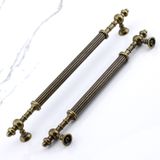Badem10 Kader Eskitme Antik Sarı Metal Kulp 224 mm - 22.4 cm Mobilya Mutfak Dolabı Dolap Kulpları Çekme Kulbu