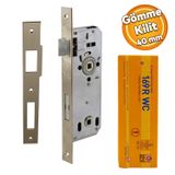 Badem10 Kale Kapı PVC Kapı Ahşap Kapı WC Banyo Gömme Kilit Gövde Kilidi Gövdesi Silindirsiz Barelsiz 40 mm