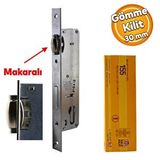 Badem10 Kale Kapı PVC Kapı Çelik Ahşap Kapı Gömme Kilit Gövde Kilidi Gövdesi Silindirli Yale Makaralı 30 mm