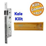 Badem10 Kale Kapı PVC Kapı Gömme Kilit Gövde Wc Banyo Kilidi Gövdesi Silindirli 30 mm