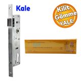 Badem10 Kale Kapı PVC Kapı Gömme Kilit Gövde Wc Banyo Kilidi Gövdesi Silindirli 35 mm
