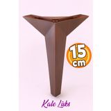 Badem10 Kale Lüks 15 cm Kahverengi Ahşap Desenli Baza Mobilya Kanepe Sehpa Tv Ünitesi Koltuk Ayağı