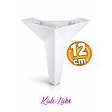 Badem10 Kale Mobilya Kanepe Sehpa Tv Ünitesi Koltuk Ayağı 12 Cm Beyaz Baza Ayakları