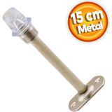 Badem10 Kapı Stoperi Tamponu 15 cm Krom Metal Vidalı Kapı Stopu Silikonlu (1 ADET)