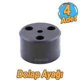 Badem10 Kapsül 3.7 cm Siyah 4 Adet Mobilya Ayak Yükseltici Baza Ayağı Koltuk Kanepe Altı Puf Ayakları