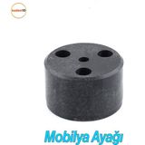 Badem10 Kapsül 3.7 cm Siyah Mobilya Ayak Yükseltici Baza Ayağı Koltuk Kanepe Altı Puf Ayakları Çap: 6 cm