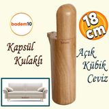 Badem10 Kapsül Bohem Mobilya Kanepe Tv Ünitesi Koltuk Ayağı Baza Ayakları Ahşap Desenli Kahverengi 18 Cm