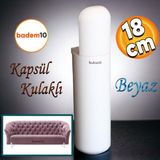 Badem10 Kapsül Bohem Mobilya Yükseltici Sehpa Kanepe Tv Ünitesi Koltuk Ayağı Baza Ayakları Mat Beyaz 18 Cm