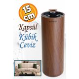 Badem10 Kapsül Bohem (PREMİUM) Koyu Ceviz 15 Cm Mobilya Kanepe Tv Ünite Koltuk Baza Ayağı Ayakları