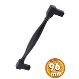 Badem10 Kare Kulp Mobilya Mutfak Çekmece Dolabı Dolap Kulpları Kapak Kulpu Kulbu Siyah (96 MM-9.6 CM) Metal
