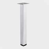 Badem10 Kare Tablalı Krom Gümüş 71 cm Metal Sehpa Masa Ayağı Dayanıklı Mobilya Destek Ayakları Ayak Modeli