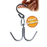 Badem10 Kasap Et Kancası Dönerli Çift Taraflı 8 mm Metal Çengel