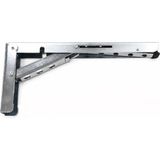 Badem10 Katlanır Masa Konsol Ayağı Çinko 40 cm 1 Adet Metal Raf Tezgah Masa Destek Aparatı Dayanıklı - Krom