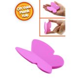 Badem10 Kelebek Çocuk Bebek Genç Odası Çekmece Dolap Kapak Plastik Mat Pembe 32 mm Kulp