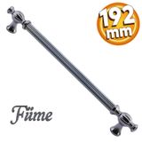 Badem10 Kesir Mobilya Mutfak Dolabı Çekmece Dolap Kapak Kulpu Kulbu Füme 192 mm Metal Kulp