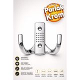 Badem10 Klas Portmanto Askı Vestiyer Duvar Dolap Elbise Askısı Krom Metal Mobilya Kapı Askılığı Askılık