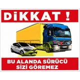 Badem10 Kör Nokta Uyarı Stickerı Bu Alanda Sürücü Sizi Göremez Ikaz Levhası Oto Kamyon Tır Etiketi - 001-Renkli
