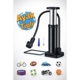 Badem10 Küçük Ayak Tipi Pompa Tekli Teker Bisiklet Top Bot Lastik Şambrel Şişirme Pompası 1 Adet