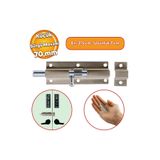 Badem10 Küçük Mavzer Sürgü Sürgülü Sürgüsü Kilit Saten 25x70 mm Kapı Pencere Metal Emniyet Kilidi