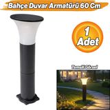 Badem10 Kuğu Set Üstü Bahçe Duvar Armatürü 60 cm Şık Dış Mekan Aydınlatma Aplik Villa Bahçe Duvar Lambası - Siyah - Beyaz