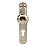 Badem10 Kumru Aynalı Niken Kapı Tokmağı Topuzu Kolu Yale Metal Tokmak