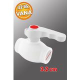 Badem10 Küresel Pprc Ekonomik Plastik 32'lik Pvc Su Vanası Musluk Dişsiz Aç Kapa Boru Kaynak Makine Bağlantı