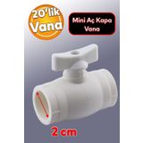 Badem10 Küresel Su Pprc Mini Vanası Plastik 20'lik Pvc Musluk Dişsiz Aç Kapa Boru Kaynak Makine Bağlantılı