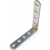 Badem10 L Demir Gönye (25 Adet) Oval Başlı 15X75X75 mm Mobilya Montaj Bağlantı Köşebenti Dayanıklı Metal - Metalik Gri